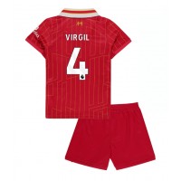 Dres Liverpool Virgil van Dijk #4 Domáci pre deti 2024-25 Krátky Rukáv (+ trenírky)